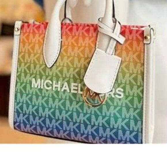 FIRM PRICE/Mirella Small Rainbow Signature Logo Mini Bag/NO CROSSBODY STRAP - Picture 2 of 16